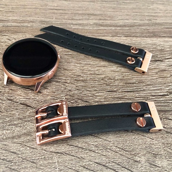 Double Strap Black Leather Galaxy Active Band main image 8